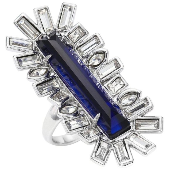 NEW Alexis Bittar Crystal Matrix Baguette Ring